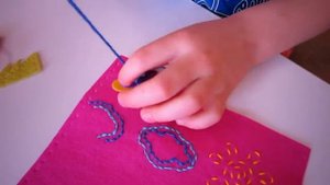 Учимся шить в 5 лет, шьем сумочку из фетра