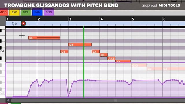 Using pitch bend to create trombone glissandos in Sibelius. смотреть онлайн