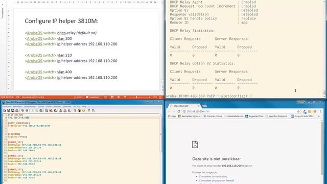 ArubaOS Switches Let's Build a Network 7 - DHCP Relay смотреть онлайн