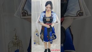 How to wear Uwowo Kamisato Ayaka Cosplay Costumes by yourself?