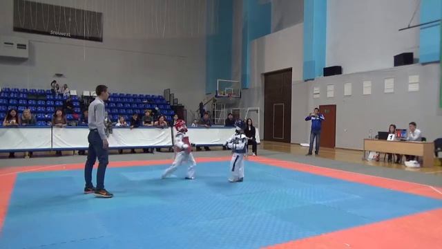 38. Мамаджанов Расуль красный жилет 22кг., среди 2007-2009г.р. - Тхэквондо, ВТФ, Уфа, СК Уфимец смотреть онлайн