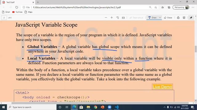 JavaScript- variables and Data Type ||happy Teacher