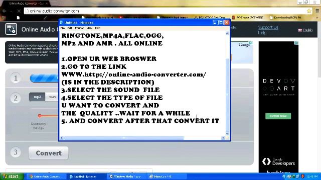CONVERT ANY SOUND FILE INTO MP3,WAV,OGG, MP2 , AMR and etc . ALL ONLINE AND FREE смотреть онлайн