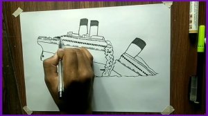 How To Draw Titan Ship  - Titan Ship Drawing - Sketch with Black
