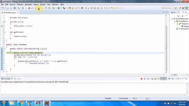 How to define a constructor and method in enum? - enum Car | Java enum