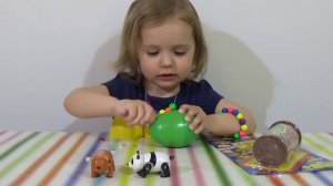 Дикие животные заводные в яйцах сюрприз игрушки распаковка animals toys plastic