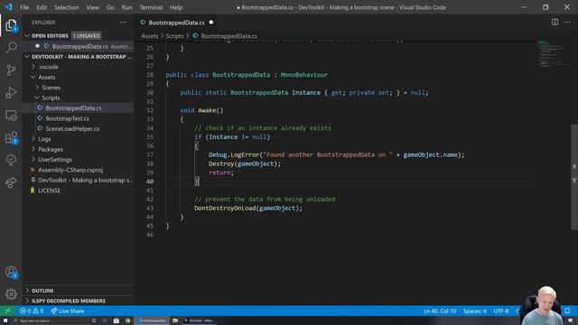 Unity Tutorial: Creating A Bootstrap Scene
