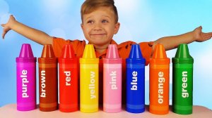 Learn Colors with Pencil Surprises And Toys Crayons Nursery Rhymes Learning video for kids Colours