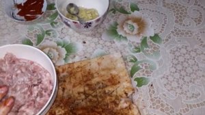 Рулет из сала и фарша. Отличная холодная закуска . Просто и вкусно!
