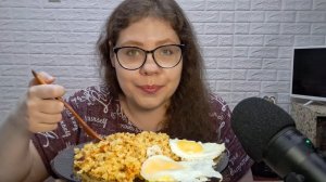 Мукбанг Плов и Яичница Глазунья