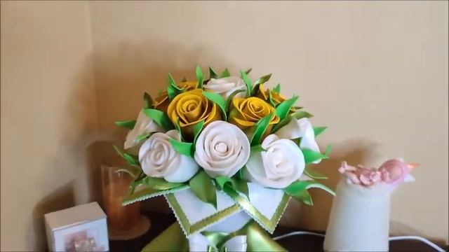 Светильник-ночник,,Букет роз Лайм,,ручная работа на п\у.ОБЗОР!!! смотреть онлайн