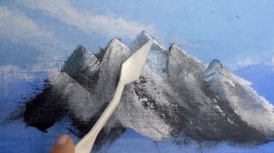 Mountain || Acrylic Painting || Easy Technique