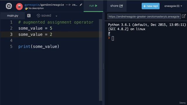 *New* Free Python Full course 2023 - Augmented Assignment Operator