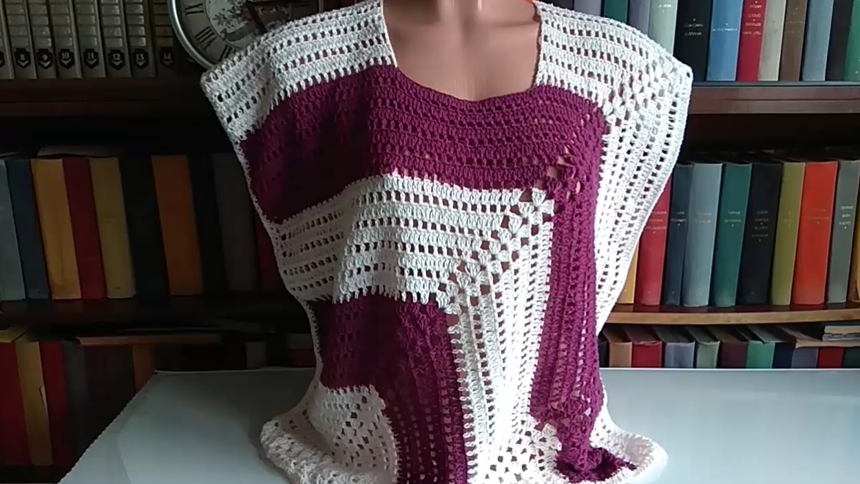 Вяжем кофточку красивым геометрическим рисунком