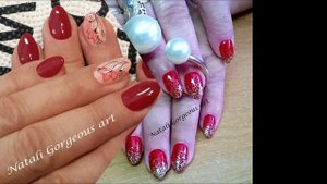 Дизайн ногтей.Красный маникюр.Red manicure.