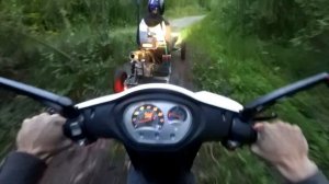 Самодельный карт с двигателем от мотоцикла || Покатушка