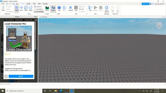 Tutorial How To Load Your Character Into Roblox Studio easy(2020-2021) смотреть онлайн