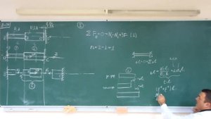 Сопротивление материалов. B-04 (растяжение/сжатие, ступенчатый стержень, две заделки, зазор справа)