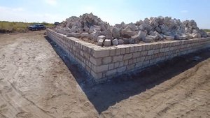 фундамент с ракушняка #кладка #строительство #актобе #казахстан