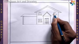 My House Drawing || My Village House Art || Pencil Drawing Tutorial