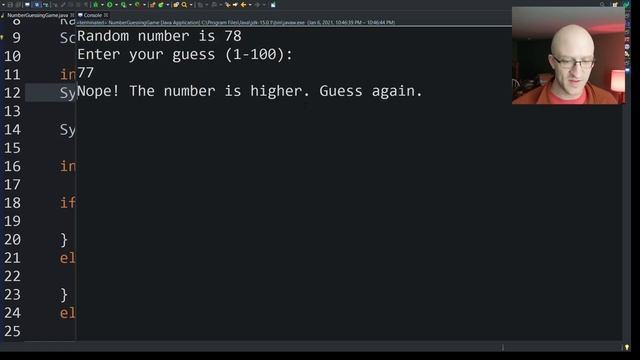 Number Guessing Game in Java Tutorial (Beginning to End)