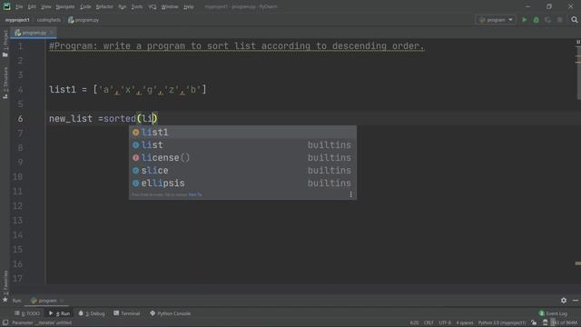 Sort Elements (descending) From List | Solutions For Python 100 Exercises | Program26 | CodingFacts