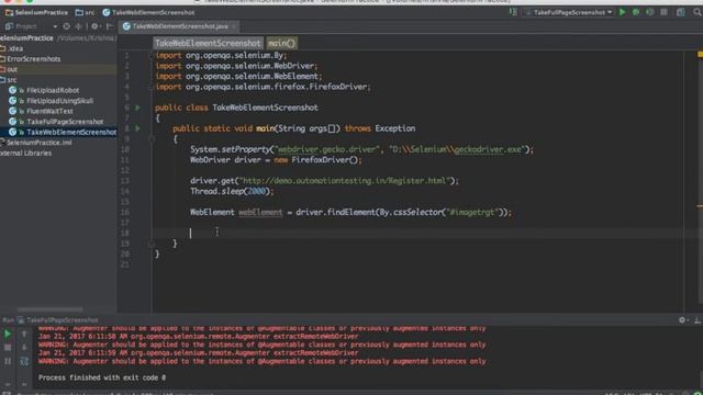 2. Taking WebElement ScreenShot In Selenium