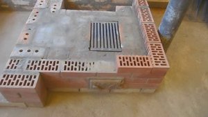 уличная русская печь с плитой под казан