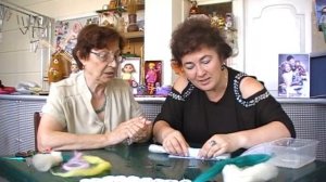 мамина школа: делаем елочку в технике "мокрое валяние"