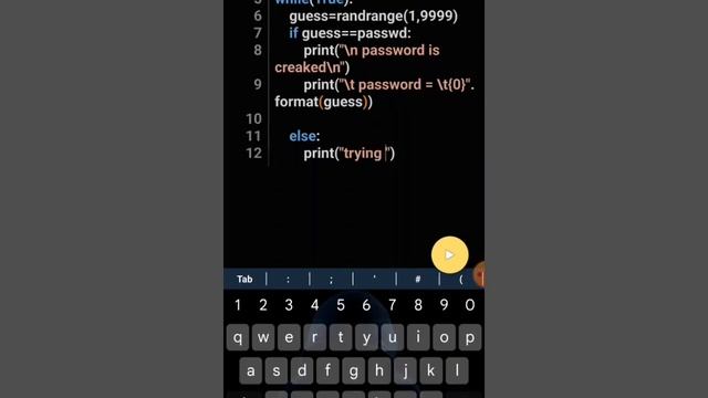 Make a Python password testing script using Pydroid3!