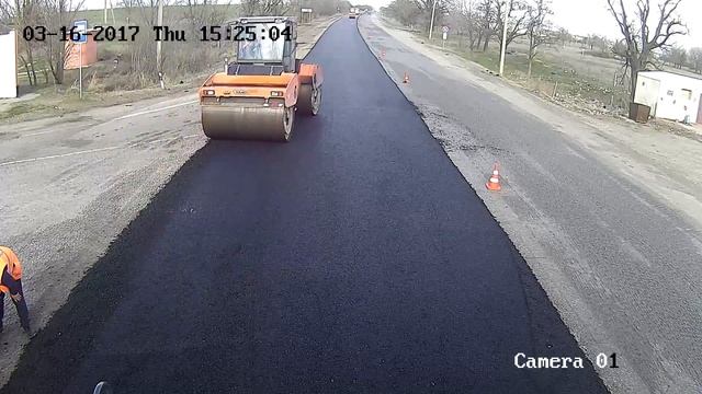 Видеозапись с системы мобильного видеонаблюдения асфальтоукладчика смотреть онлайн