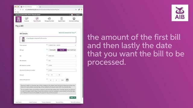 How to Set Up a Bill on AIB Internet Banking смотреть онлайн