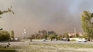 Fire in the suburbs of Rostov-on-Don on the Left Bank beyond the Donskoye SNT and to Aksai 15.09.24