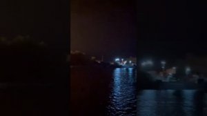 В Сети публикуют видео пожара в порту Измаила с румынской стороны