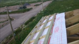 СТРОИМ ДОМ ИЗ ГАЗОБЕТОНА. Стропильная система с опиранием на балки, обрешетка,мембрана