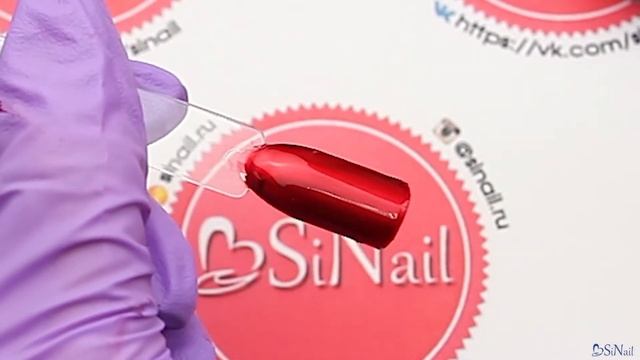 Красный металлический эффект | МК Дизайн ногтей пошагово