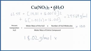 How to Find the Percent Composition by Mass for Cu(NO3)2 . 6H2O