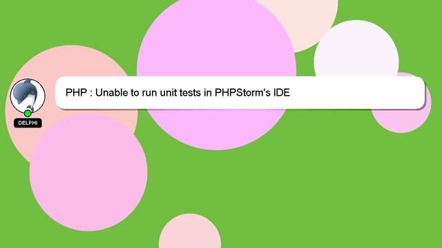 PHP : Unable to run unit tests in PHPStorm's IDE смотреть онлайн
