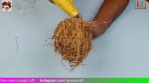 DIY waste coconut husk reuse idea || best out waste craft idea || art and craft idea