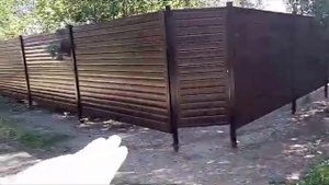 Забор под из металлосайдинга ключ за 2 дня от ЕМПК