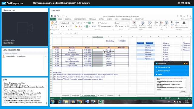 Conferencia Online de Excel Empresarial 11 de Octubre смотреть онлайн