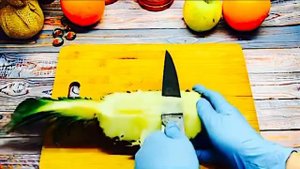 Как нарезать АНАНАС КРАСИВО, БЫСТРО И ЛЕГКО