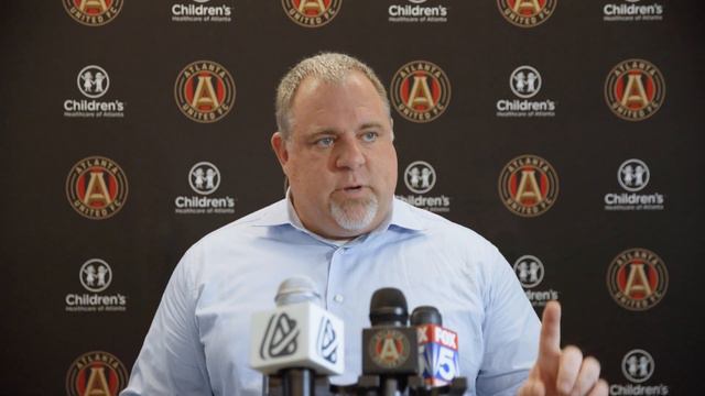 Garth Lagerwey and newcomer Luis Abram speak to the media ahead of Atlanta United's 2023 Home Opene