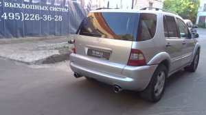 Спортивный глушитель и насадки на Mercedes Ml500 W163
