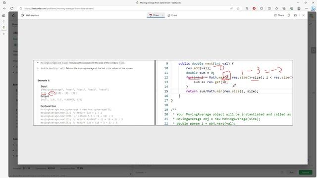 LeetCode 346 | Moving Average from Data Stream | ArrayList | LinkedList | Java смотреть онлайн