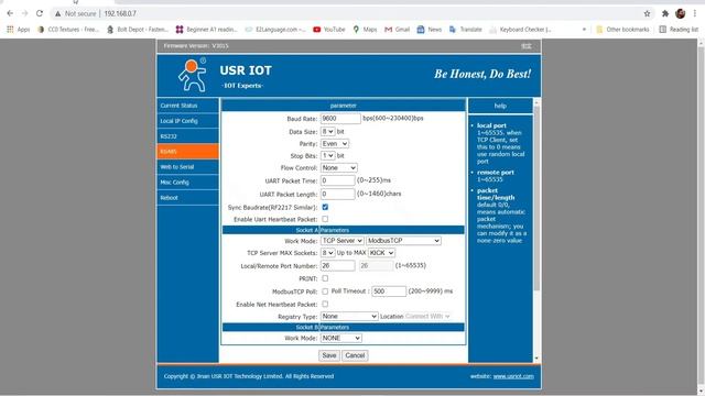 SELEC MFM384 to MODBUS poll software via RS485 to ethernet adapter || USR-TCP232-410S