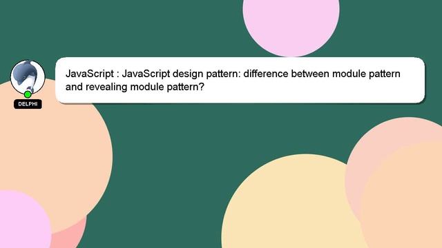 JavaScript : JavaScript design pattern: difference between module pattern and revealing module patt