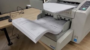 Сканирование на сканере Panasonic KV S4065 чертежей А3