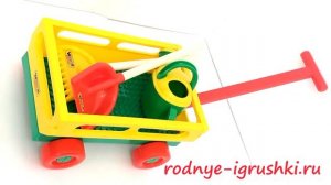 Детская тележка №2 с садовым инвентарем Набор №482  45706