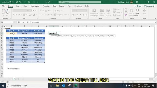 XLOOKUP | Excel 365 |  #excel365 #excellearning